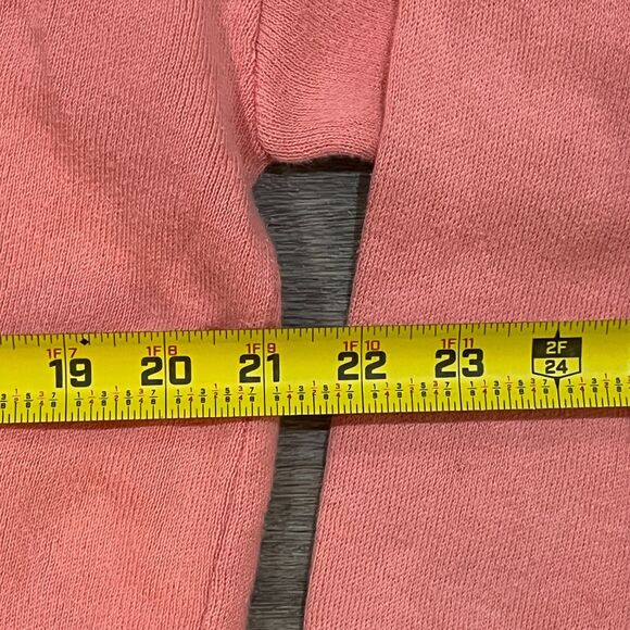 Vintage 80s Christian Dior Monsieur Cotton Coral Pink V-Neck Sweater USA Large - Picture 9 of 10